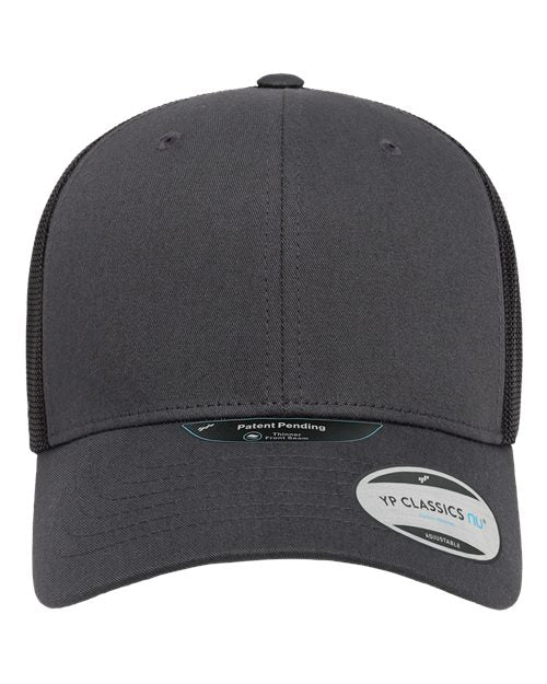 Yupoong 6606NU NU Retro Trucker Cap - Charcoal/ Black - front