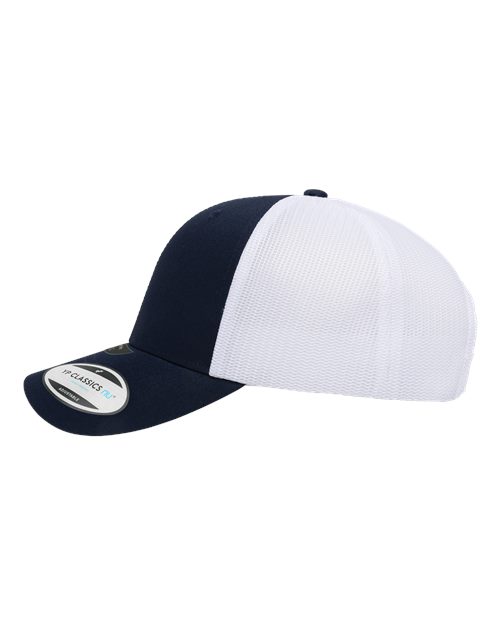 Yupoong 6606NU NU Retro Trucker Cap - Navy/ White - side