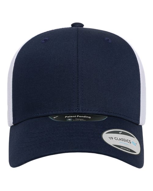 Yupoong 6606NU NU Retro Trucker Cap - Navy/ White - front