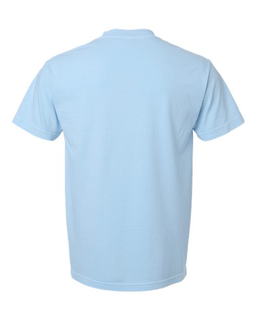 American Apparel 1301GD Unisex Garment-Dyed Heavyweight Cotton Tee - Faded Powder Blue - back
