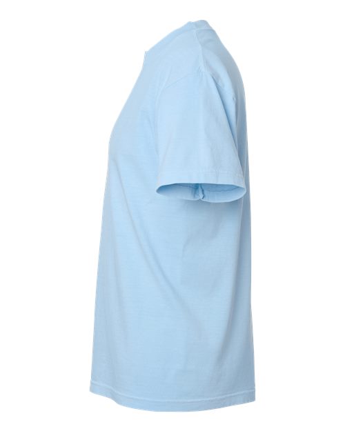 American Apparel 1301GD Unisex Garment-Dyed Heavyweight Cotton Tee - Faded Powder Blue - side