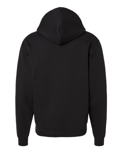 Champion S7CB0 Unisex Powerblend Contrast Color Hooded Sweatshirt - Black/ Scarlet - back
