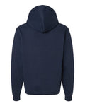 Champion S7CB0 Unisex Powerblend Contrast Color Hooded Sweatshirt - Navy/ Light Steel - back
