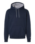 Champion S7CB0 Unisex Powerblend Contrast Color Hooded Sweatshirt - Navy/ Light Steel - front