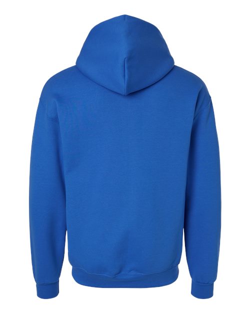Champion S7CB0 Unisex Powerblend Contrast Color Hooded Sweatshirt - Royal Blue/ Light Steel - back