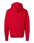 Champion S7CB0 Unisex Powerblend Contrast Color Hooded Sweatshirt - Scarlet/ Light Steel - back