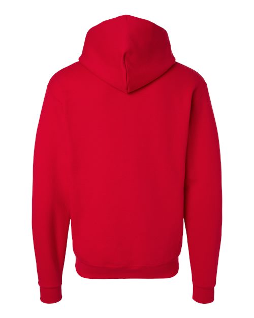 Champion S7CB0 Unisex Powerblend Contrast Color Hooded Sweatshirt - Scarlet/ Light Steel - back