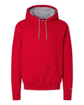 Champion S7CB0 Unisex Powerblend Contrast Color Hooded Sweatshirt - Scarlet/ Light Steel - front
