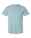 Comfort Colors 6030 Unisex Garment-Dyed Heavyweight Pocket T-Shirt - Yankey Blue - front