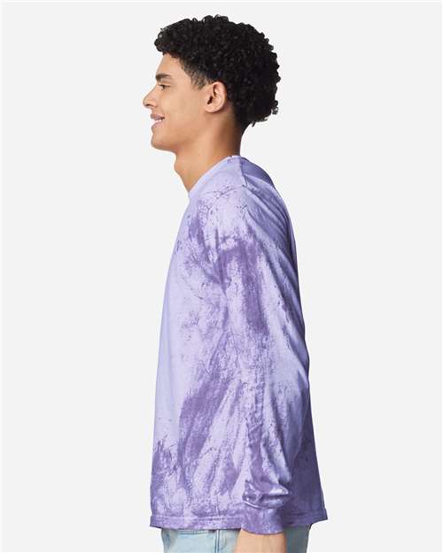 Comfort Colors 6045 Unisex Colorblast Long Sleeve T-Shirt - Amethyst - side