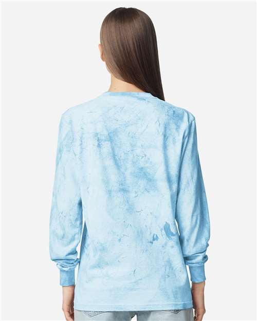 Comfort Colors 6045 Unisex Colorblast Long Sleeve T-Shirt - Fiji Blue - back