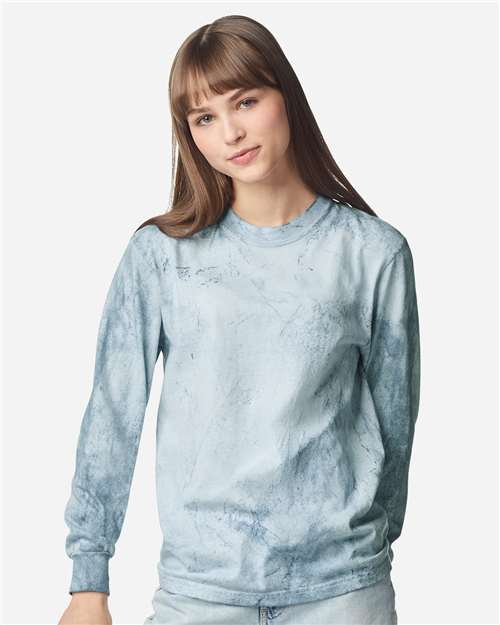 Comfort Colors 6045 Unisex Colorblast Long Sleeve T-Shirt - Ocean - front
