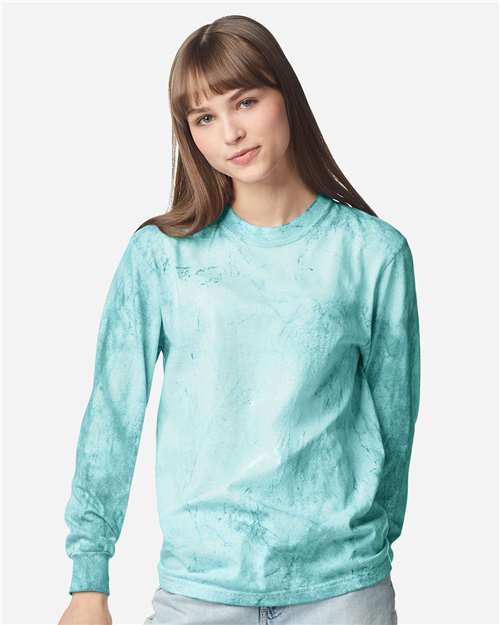 Comfort Colors 6045 Unisex Colorblast Long Sleeve T-Shirt - Seaglass - front