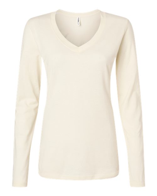 Tultex 214LS Women's Fine Jersey T-Shirt - Natural - front
