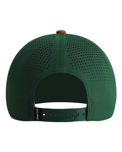 Imperial 7064 The Elements Recycled Two-Tone Performance Cap - Forest Green/ Buckthorn Brown - back