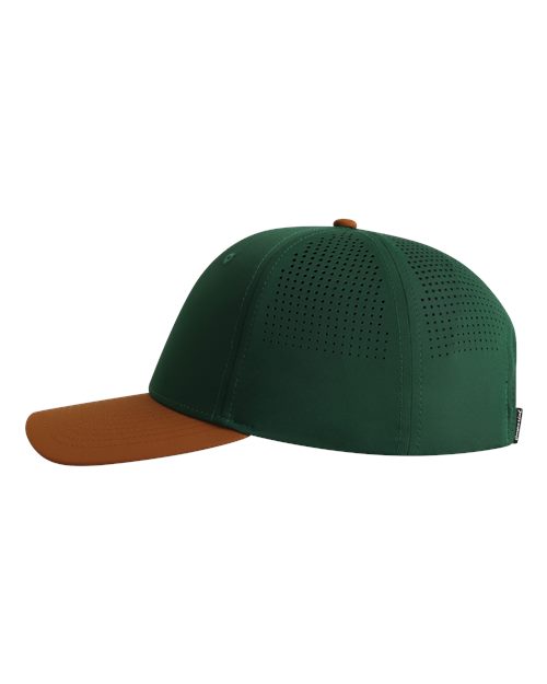 Imperial 7064 The Elements Recycled Two-Tone Performance Cap - Forest Green/ Buckthorn Brown - side