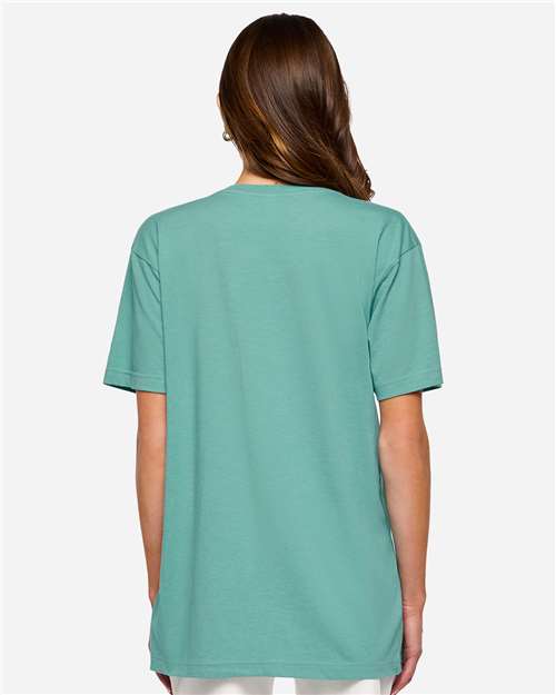 LAT 6901 Unisex Fine Jersey Tee - Vintage Saltwater - model back