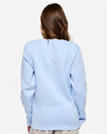 LAT 6925 Unisex Elevated Fleece Crewneck Sweatshirt - Light Blue - model back