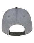 Pukka 7001P Tradesman Hybrid Six-Panel Cap - Dark Grey Heather/ Black - back