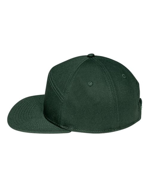 Pukka 7001P Tradesman Hybrid Six-Panel Cap - Forest Green - side