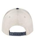 Pukka 7001P Tradesman Hybrid Six-Panel Cap - Stone/ Navy - back