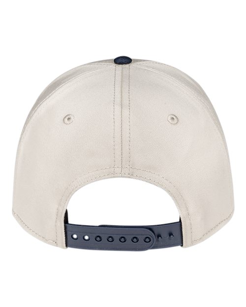 Pukka 7001P Tradesman Hybrid Six-Panel Cap - Stone/ Navy - back
