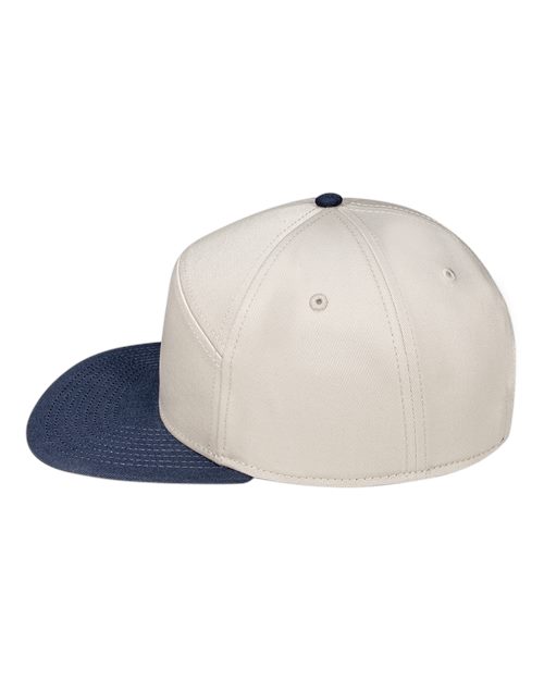 Pukka 7001P Tradesman Hybrid Six-Panel Cap - Stone/ Navy - side