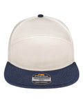 Pukka 7001P Tradesman Hybrid Six-Panel Cap - Stone/ Navy - front