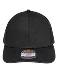 Pukka 6101M Charter Six-Panel Cap - Black - front