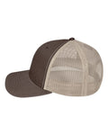 Pukka 6101M Charter Six-Panel Cap - Brown/ Khaki - side