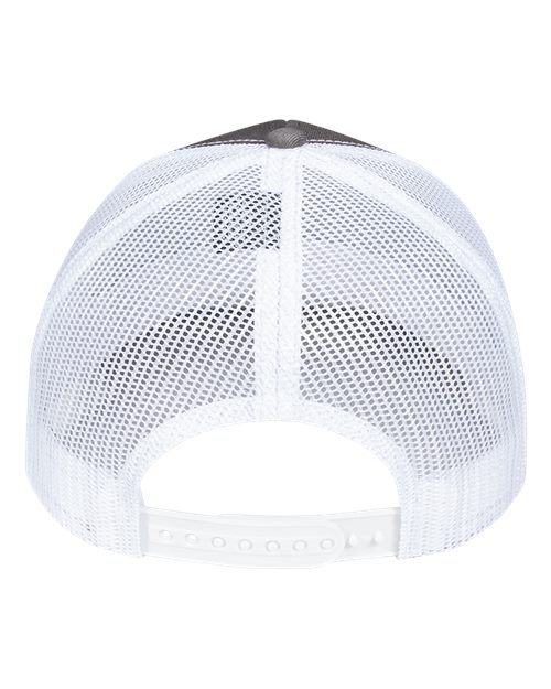 Pukka 6101M Charter Six-Panel Cap - Charcoal/ White - back