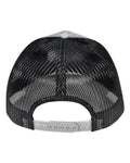 Pukka 6101M Charter Six-Panel Cap - Grey Heather/ Black - back
