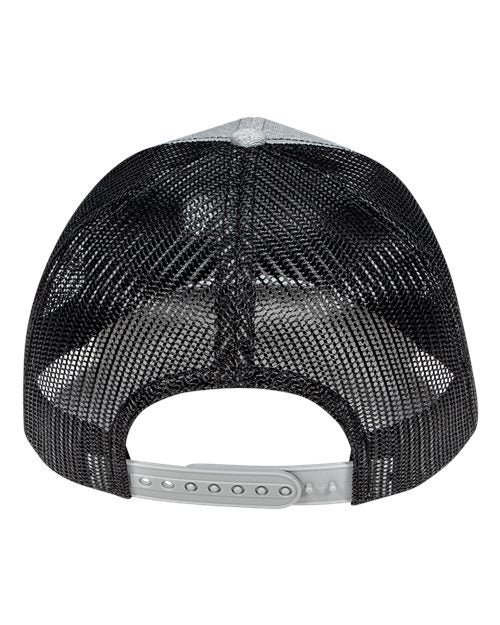 Pukka 6101M Charter Six-Panel Cap - Grey Heather/ Black - back
