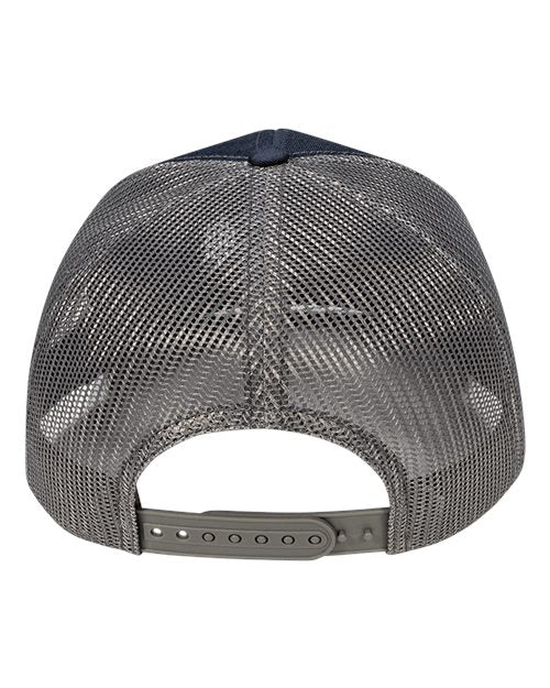 Pukka 6101M Charter Six-Panel Cap - Navy/ Charcoal - back