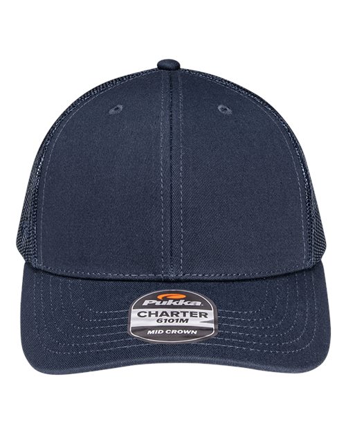Pukka 6101M Charter Six-Panel Cap - Navy - front