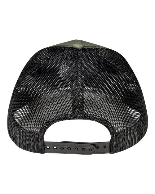 Pukka 6101M Charter Six-Panel Cap - Olive Green/ Black - back