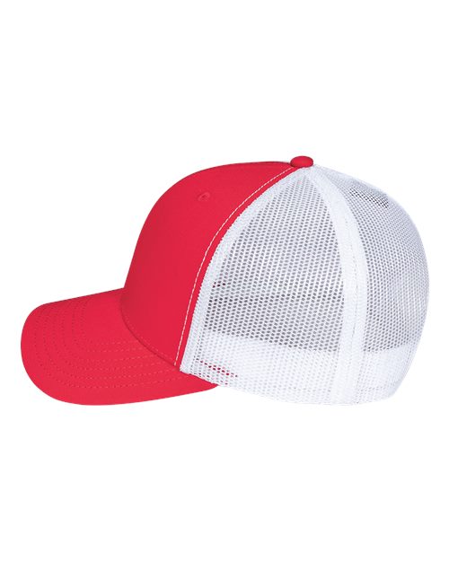 Pukka 6101M Charter Six-Panel Cap - Red/ White - side
