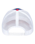 Pukka 6101M Charter Six-Panel Cap - Royal/ Red/ White - back