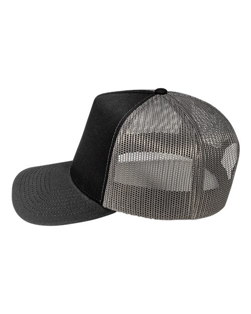 Pukka 5000M Rudder Five-Panel Cap - Black/ Charcoal - side
