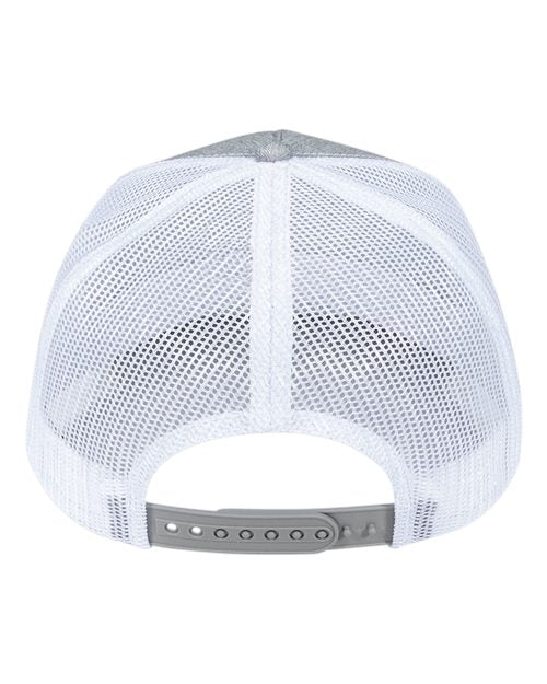 Pukka 5000M Rudder Five-Panel Cap - Grey Heather/ White - back