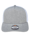 Pukka 5000M Rudder Five-Panel Cap - Grey Heather/ White - front