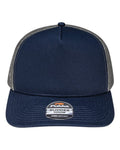 Pukka 5000M Rudder Five-Panel Cap - Navy/ Charcoal - front