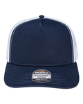 Pukka 5000M Rudder Five-Panel Cap - Navy/ White - front