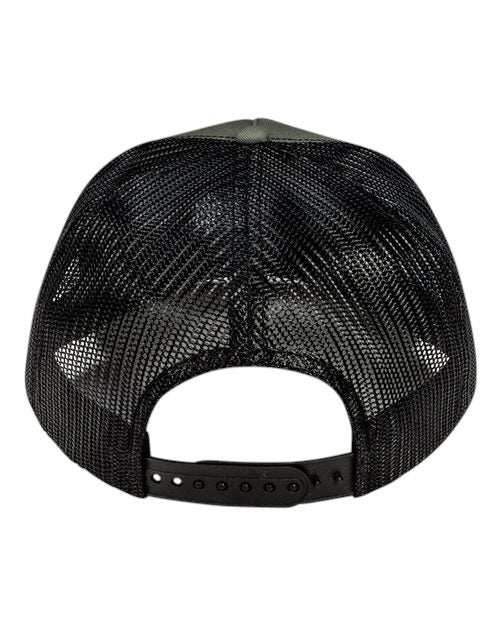 Pukka 5000M Rudder Five-Panel Cap - Olive Green/ Black - back