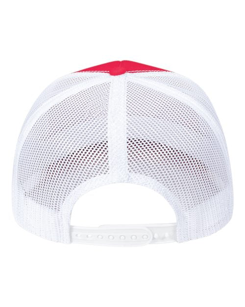 Pukka 5000M Rudder Five-Panel Cap - Red/ White - back
