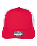 Pukka 5000M Rudder Five-Panel Cap - Red/ White - front