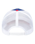 Pukka 5000M Rudder Five-Panel Cap - Royal/ Red/ White - back