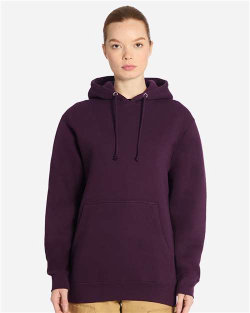 Lane Seven LS19001 Unisex Heavyweight Hoodie Sweatshirt - Plum - model front