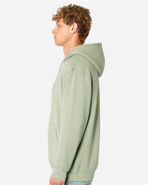 Lane Seven LS19001 Unisex Heavyweight Hoodie Sweatshirt - Matcha - model side