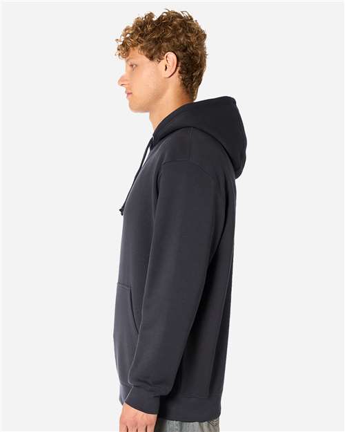 Lane Seven LS19001 Unisex Heavyweight Hoodie Sweatshirt - Smoke - model side